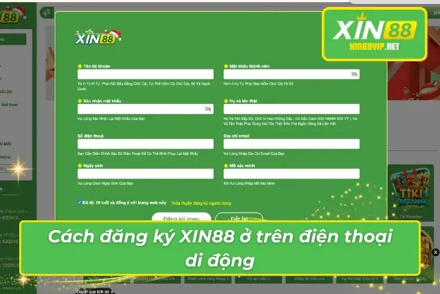Hướng Dẫn Cách Đăng Ký XIN88 Chuẩn Xác Nhất Dành Cho Newbie Cách đăng ký tài khoản XIN88 ở trên điện thoại di động